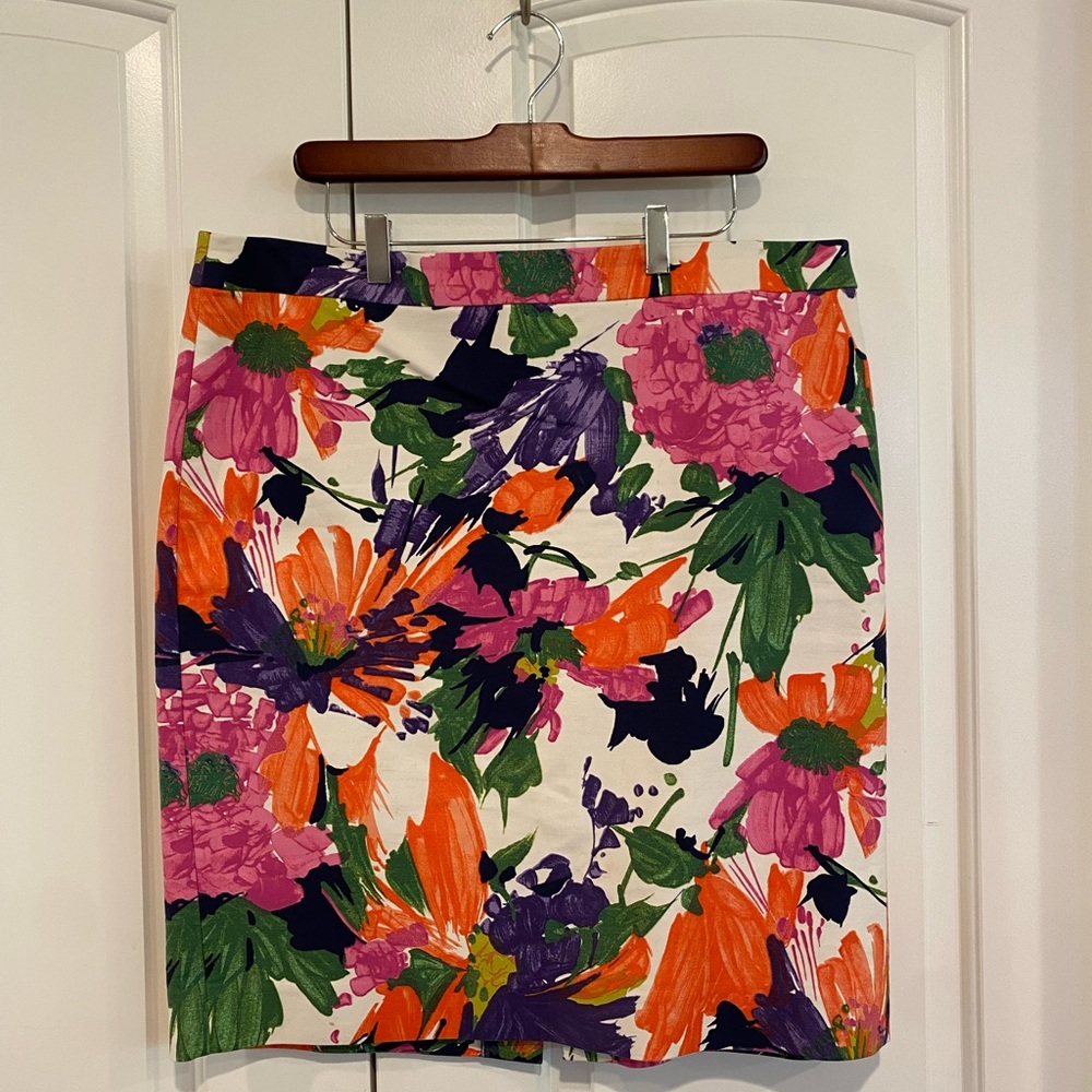 J. Crew Floral No 2 Pencil Skirt